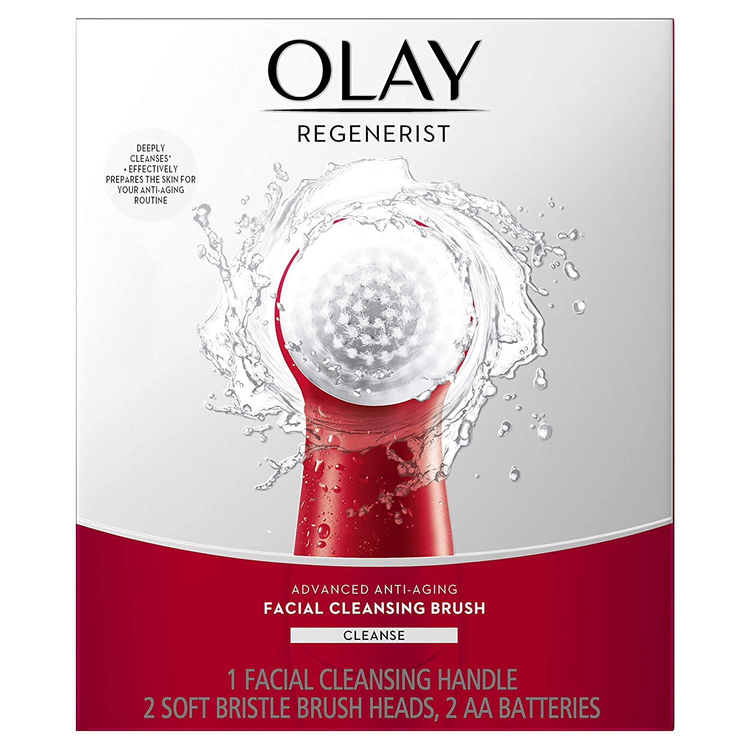 Facial Cleansing Brush by Olay Regenerist, Face Exfoliator with 2 Brush Heads-10