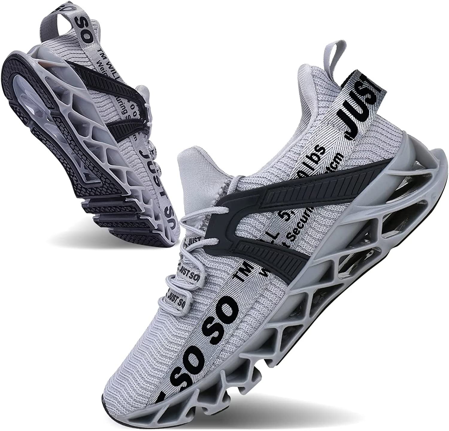 Mens Running Shoes Walking Non Slip Blade Type Sneakers-1