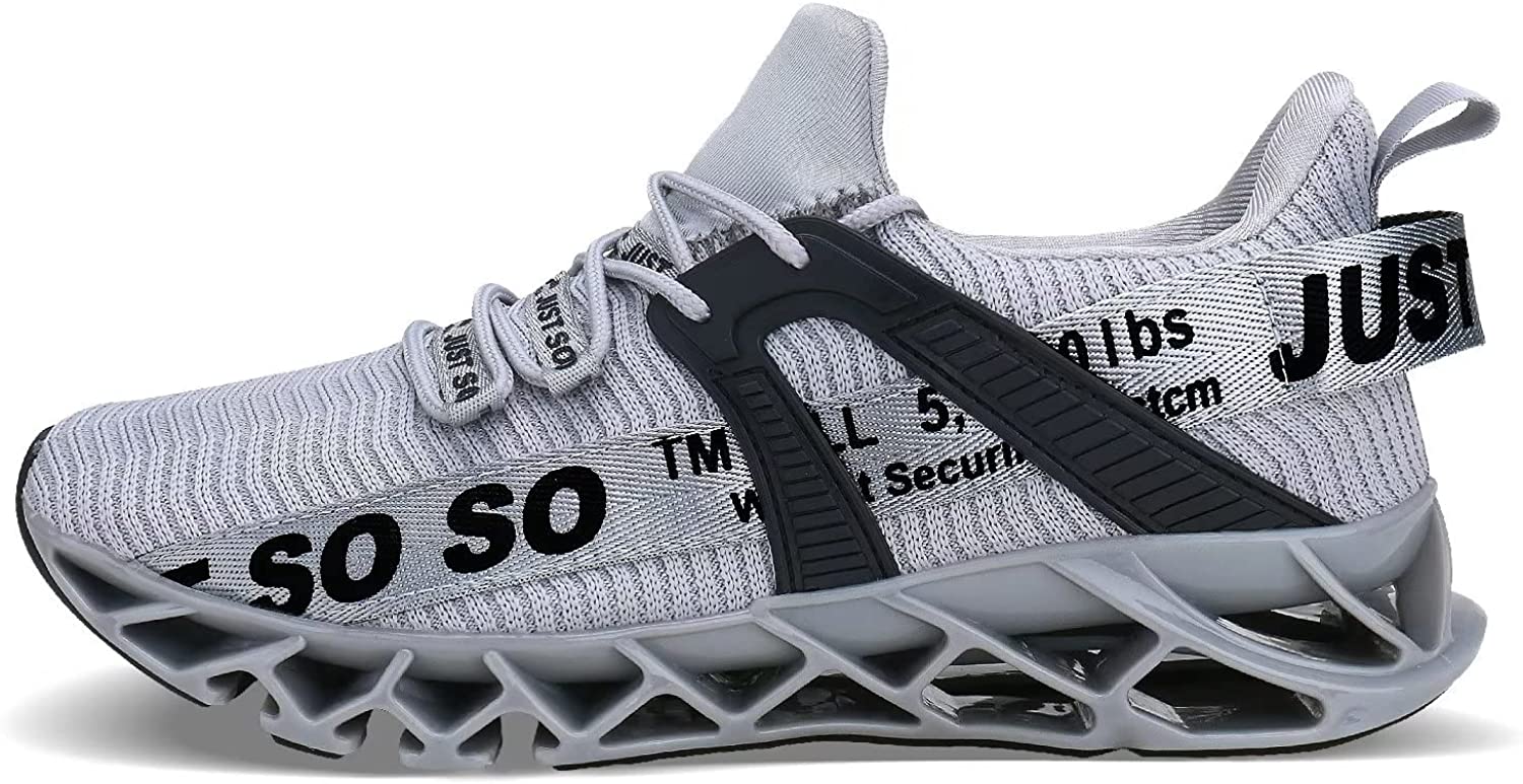 Mens Running Shoes Walking Non Slip Blade Type Sneakers-2